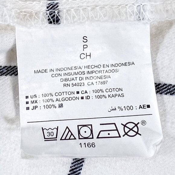 Women's Old Navy Flannel Top | Cream/Gray | Button Up | Small | Boyfriend Style - Picture 11 of 12